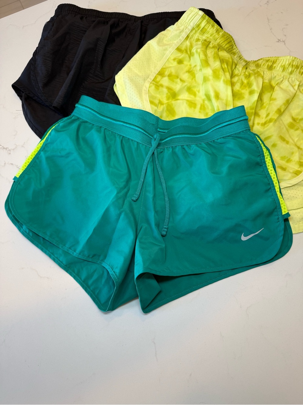 *Bundle of 3* Nike Women's Running Shorts - Black, Teal, Neon Yellow | Sz Small - Picture 6 of 16